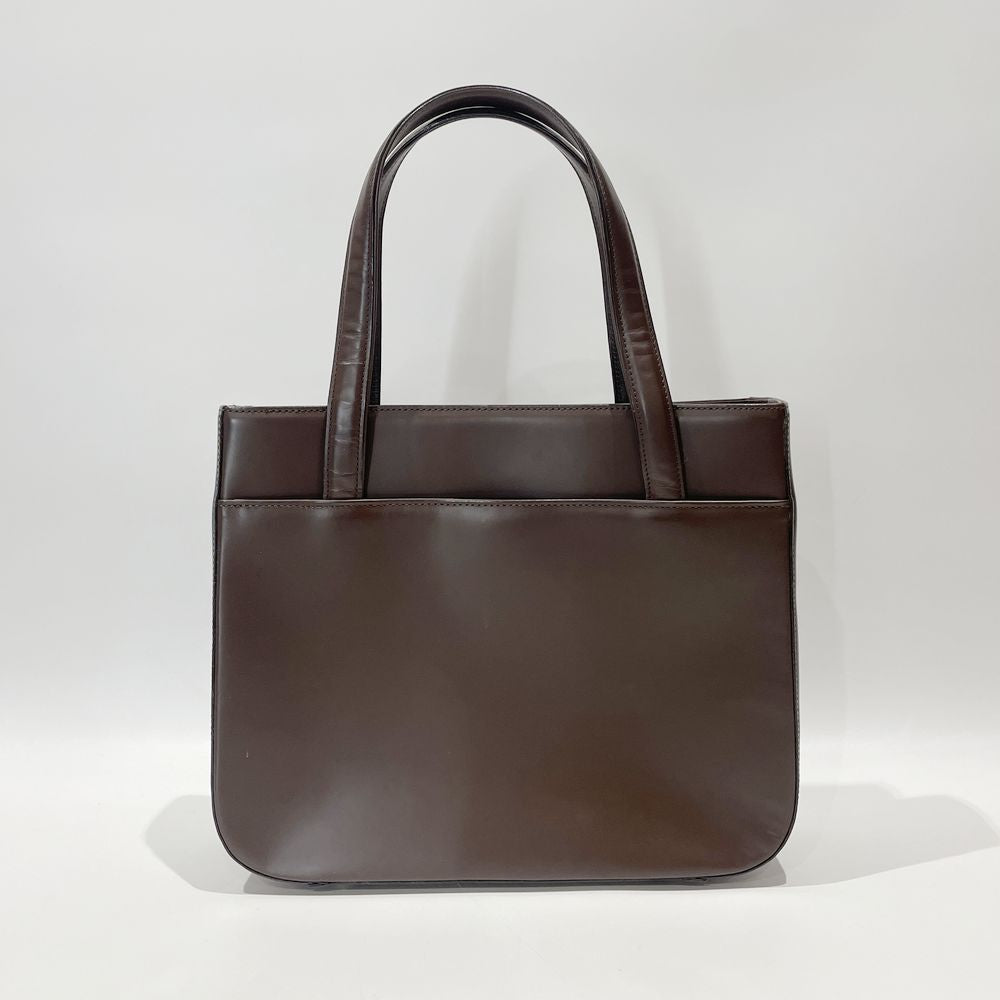 BURBERRY(バーバリー) ロゴ 一部チェック ハンドバッグ レザー レディース【中古B】20241102