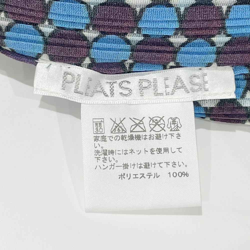 PLEATS PLEASE(プリーツプリーズ) イッセイミヤケ プリーツ加工 総柄 ドット 水玉 ドルマンスリーブ サイズ3 PP63－FT983 カットソー ポリエステル レディース【中古B】20241109