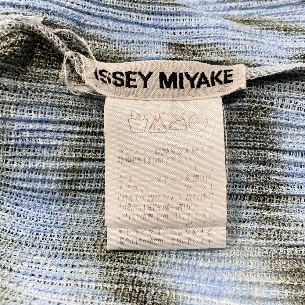 ISSEY MIYAKE(イッセイミヤケ) プリーツ加工 メッシュ 総柄 テーパード 長袖 IM71-FJ996 カットソー ポリエステル レディース【中古B】20241103