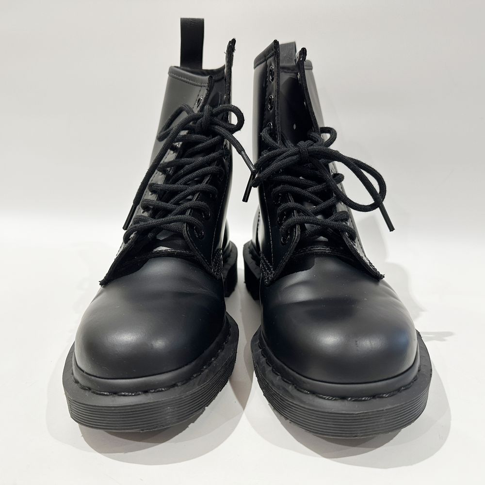 中古A/美品】Dr.Martens ドクターマーチン MONO UK4(JP23.0cm) レースアップ オールブラック 8ホール レディース ブーツ  146020498654