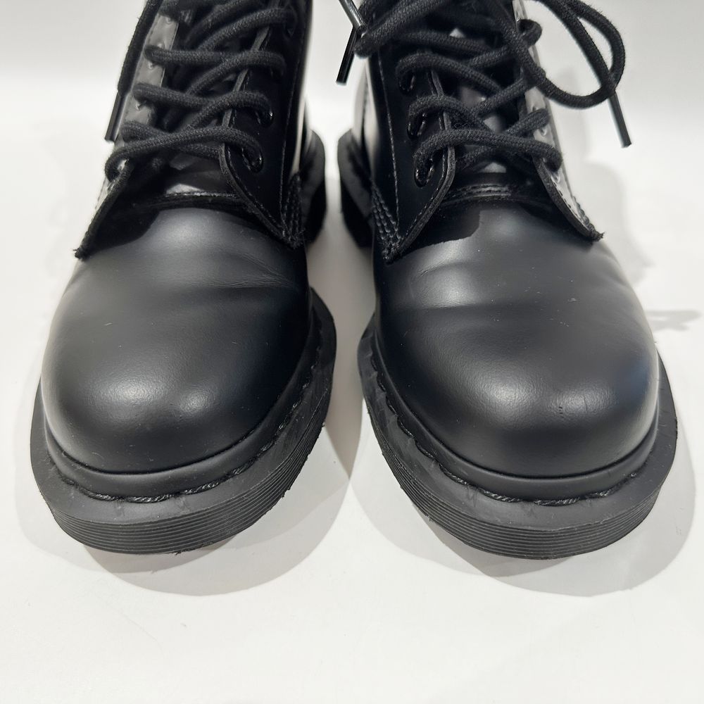 中古A/美品】Dr.Martens ドクターマーチン MONO UK4(JP23.0cm) レースアップ オールブラック 8ホール レディース ブーツ  146020498654