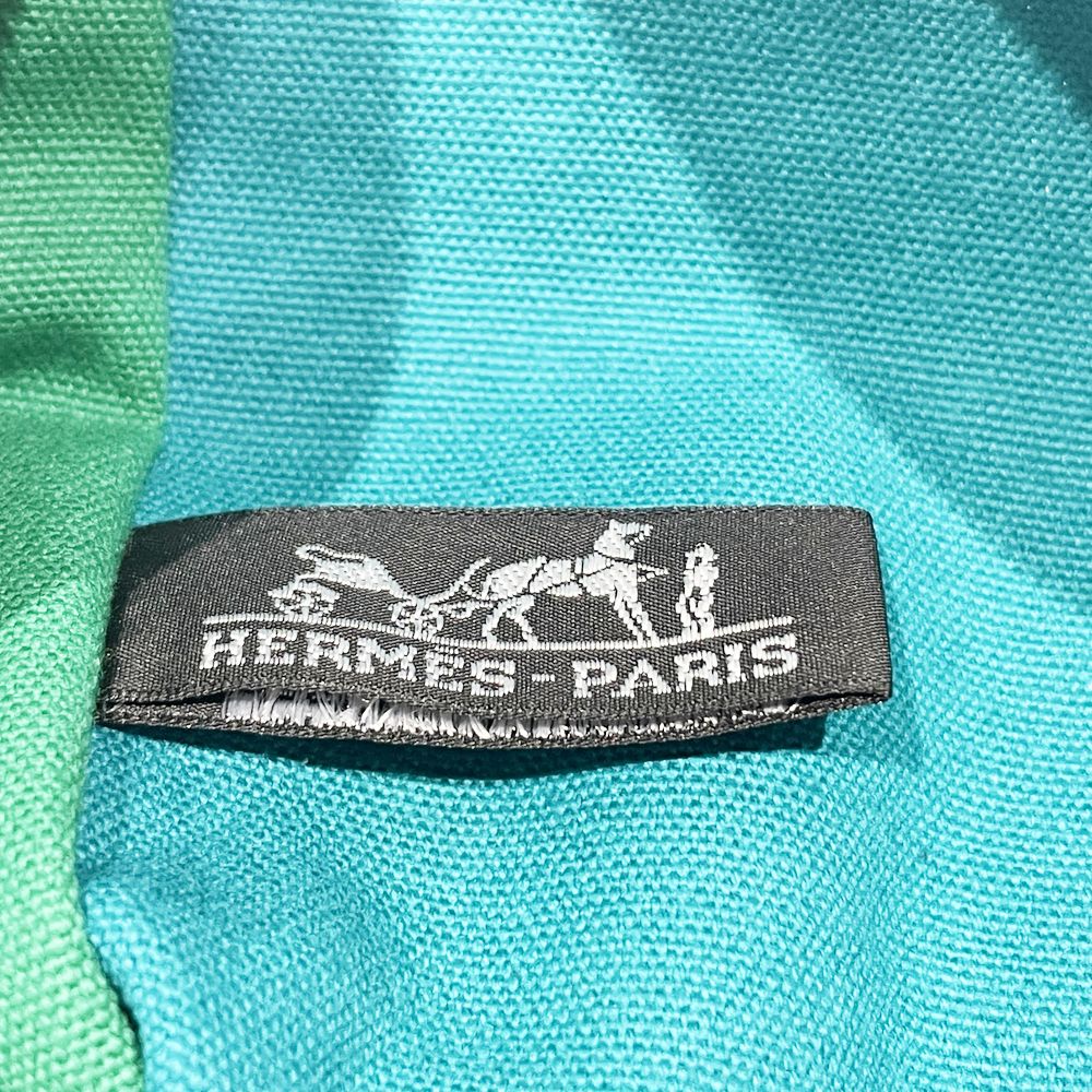 中古B/標準】HERMES エルメス ボラボラ ポーチGM クラッチ バイカラー レディース ポーチ グリーン×ブルー20498663