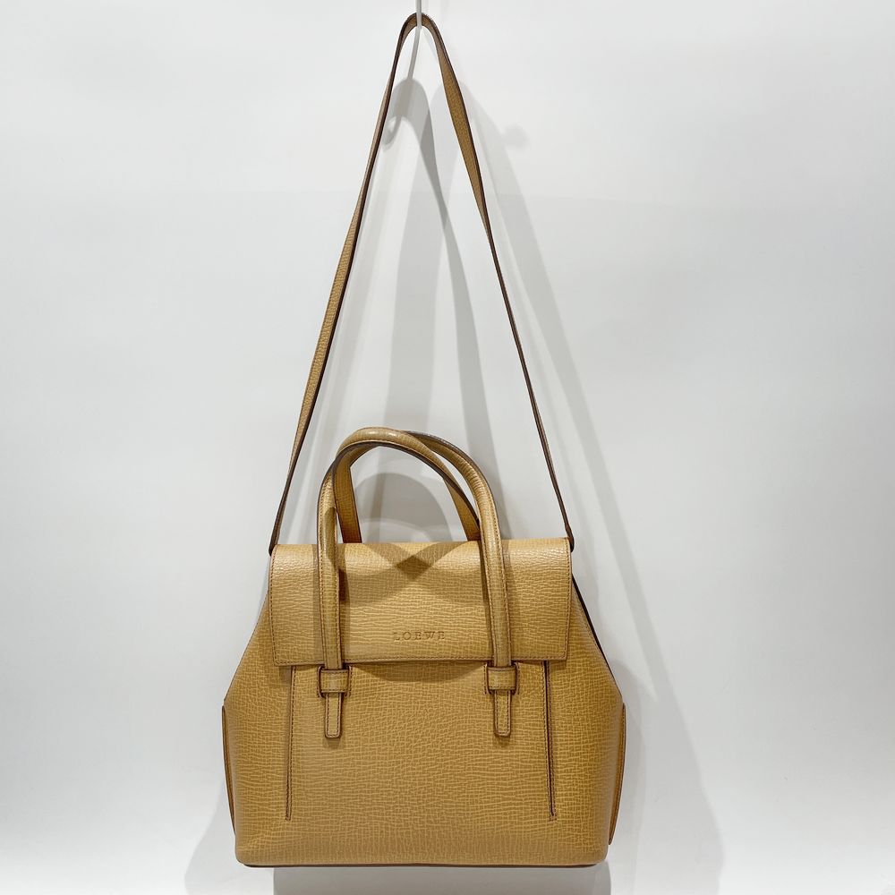 LOEWE(ロエベ) ロゴ 型押し 2WAY ヴィンテージ ハンドバッグ レザー レディース【中古AB】20241102