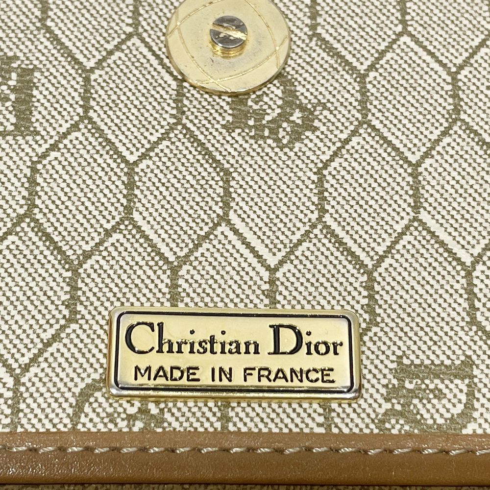 Christian Dior(クリスチャンディオール) ハニカム ロゴプレート 斜め掛け ヴィンテージ ショルダーバッグ PVC/レザー レディース【中古B】20241117