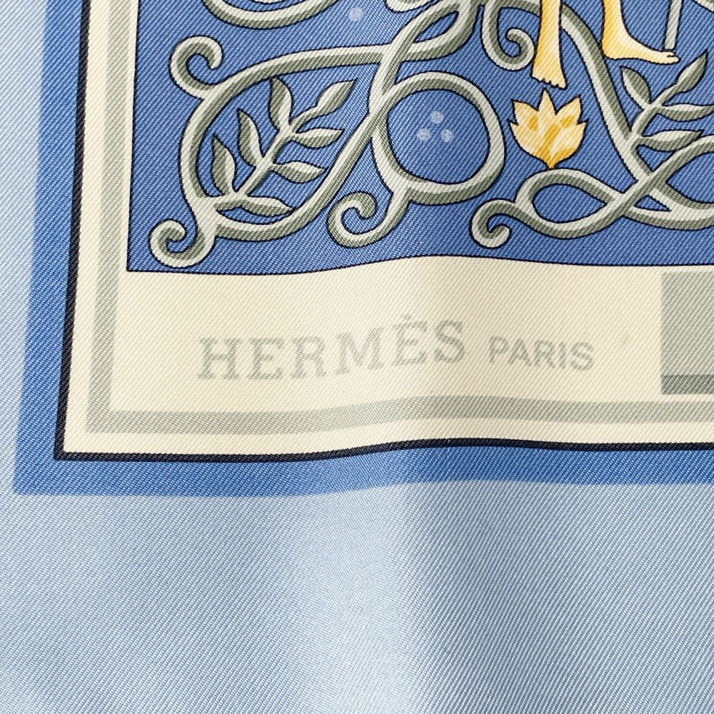 HERMES(エルメス) カレ90 www.hermes.com エルメスドットコム 世界 天使 スカーフ シルク ユニセックス【中古B】20241114