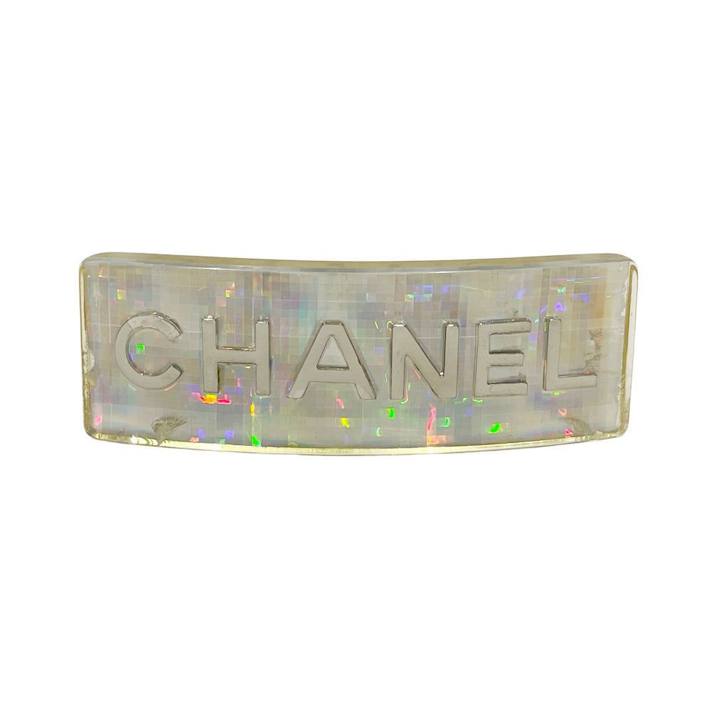 CHANEL(シャネル) ロゴ オーロラ ホログラム 97P 髪留め ヘアアクセ ヴィンテージ バレッタ プラスチック/メタル レディース【中古B】20241104