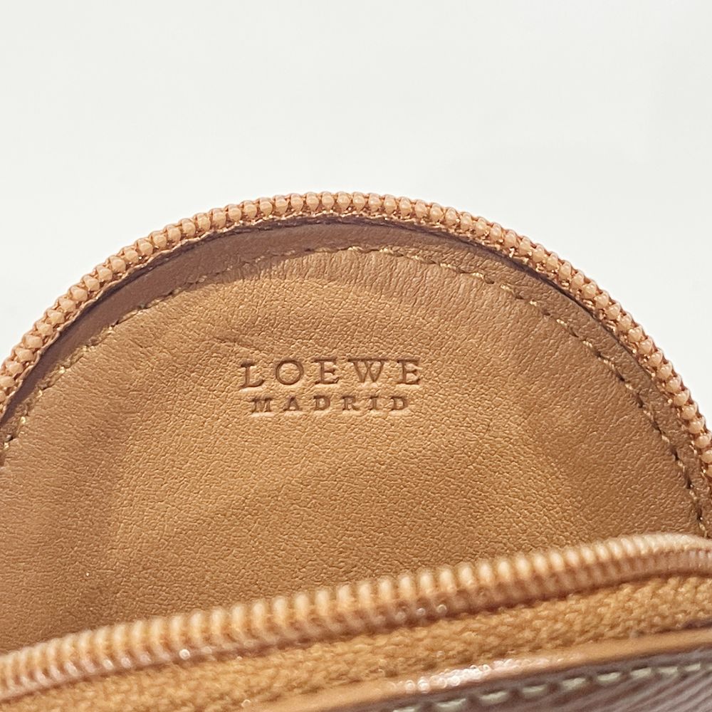 LOEWE(ロエベ) アナグラム ミニ 丸形 ラウンド ヴィンテージ コインケース レザー レディース【中古A】20241120