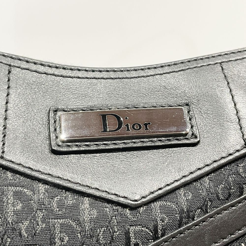 Christian Dior(クリスチャンディオール) ストリートシック トロッター ロゴ プレート ショルダーバッグ キャンバス/レザー レディース【中古AB】20241122