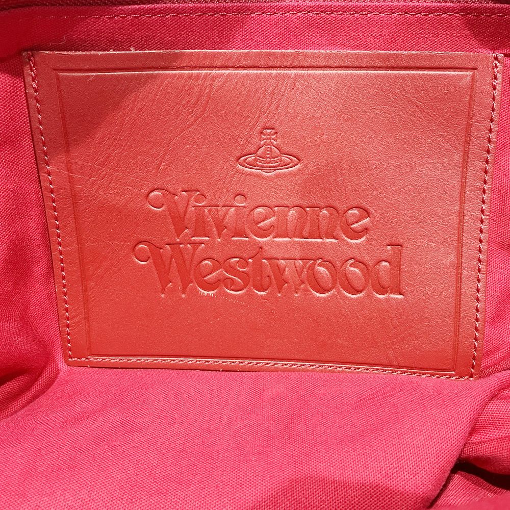 Vivienne Westwood(ヴィヴィアンウエストウッド) 総柄 ロゴ 大容量 2WAY トートバッグ キャンバス レディース【中古B】20241124