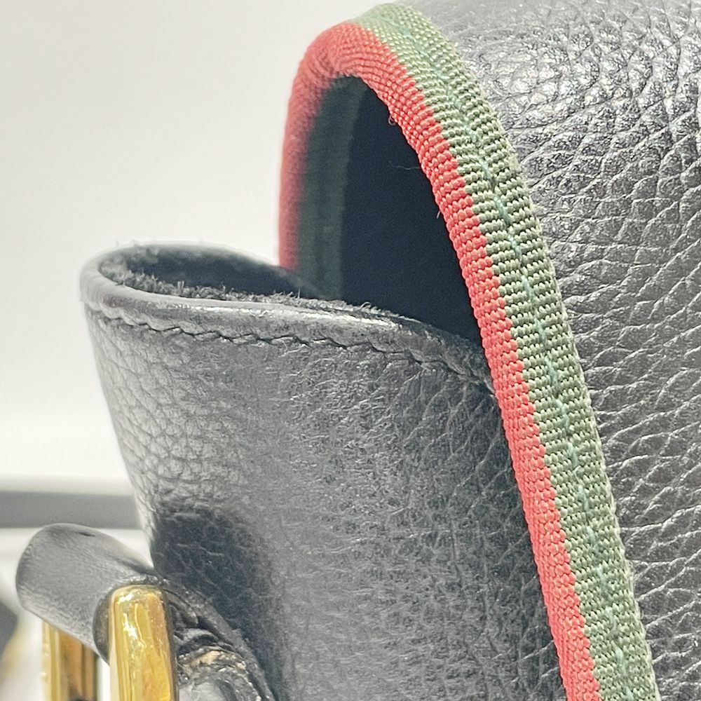 GUCCI(グッチ) インターロッキングG シェリーライン オールド ヴィンテージ 斜め掛け ショルダーバッグ レザー レディース【中古B】20241123