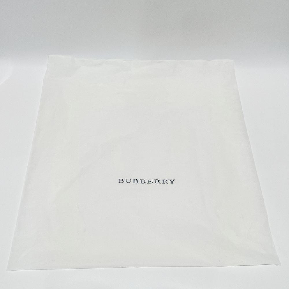 BURBERRY(バーバリー) ロゴ プレート 内部チェック スクエア型 トートバッグ レザー レディース【中古AB】20241201