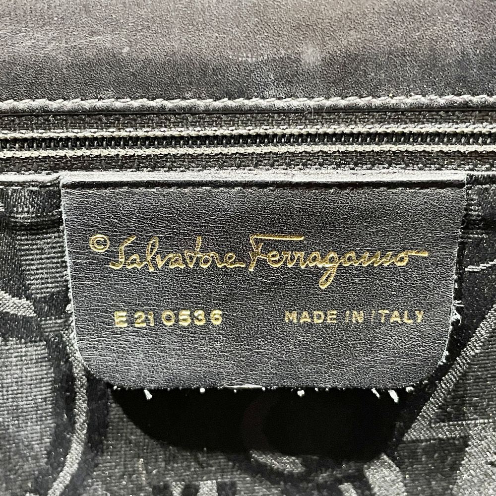 Salvatore Ferragamo(サルヴァトーレフェラガモ) ガンチーニ トップハンドル 2WAY E21 0536 ハンドバッグ レザー レディース【中古B】20241130