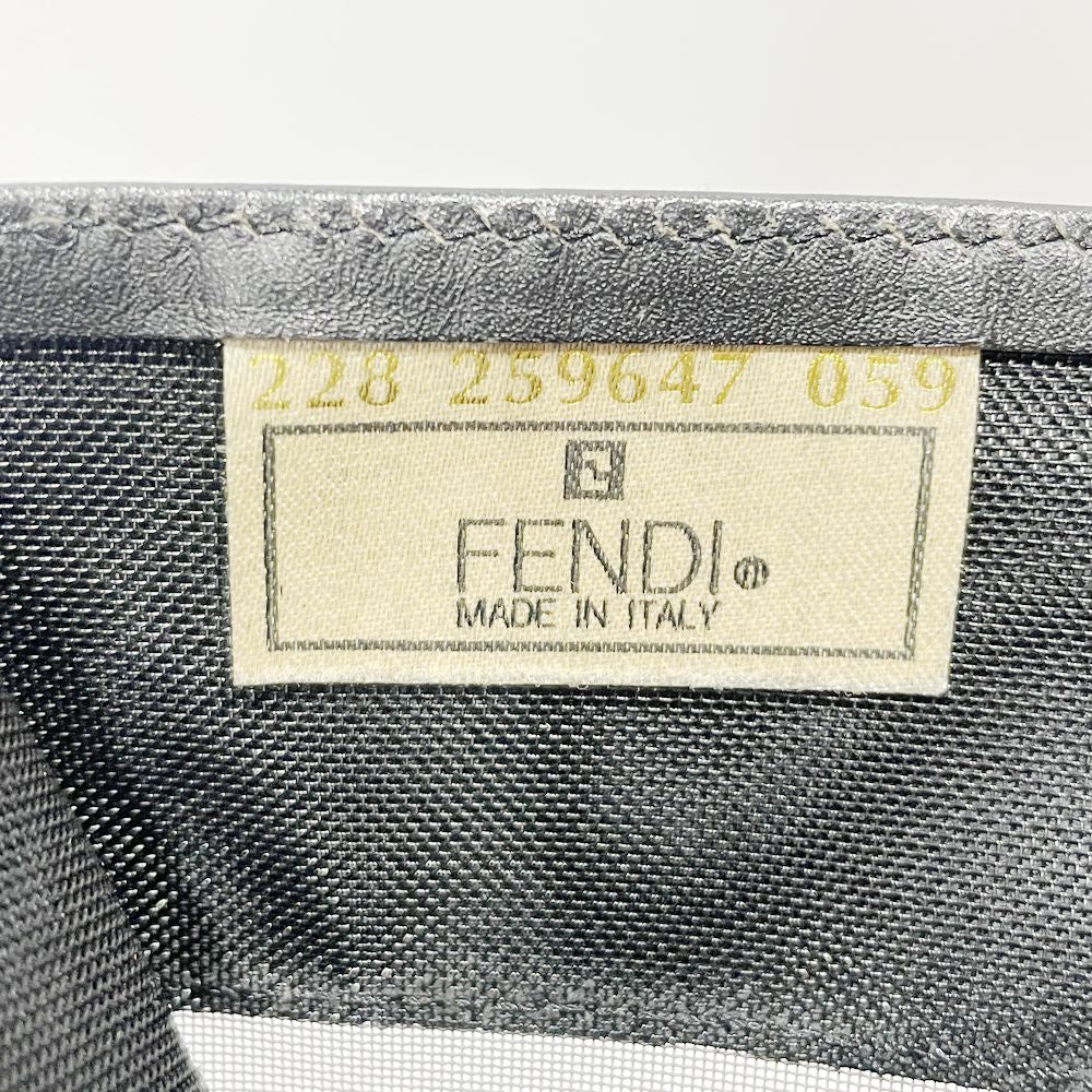 FENDI(フェンディ) ロゴ メッシュ 肩掛け ヴィンテージ トートバッグ レザー レディース【中古B】20240825