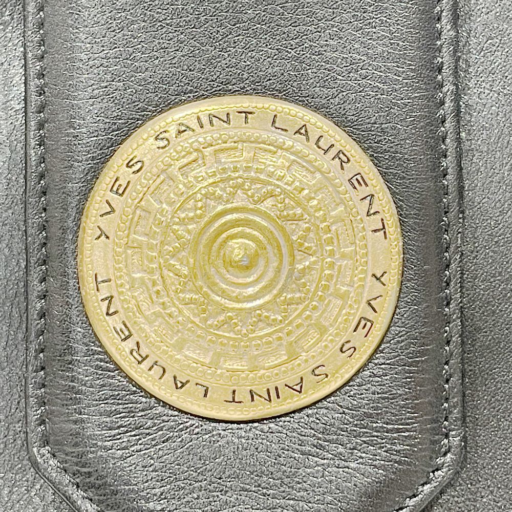 YVES SAINT LAURENT(イヴ・サンローラン) コンチョ金具 巾着 ヴィンテージ 斜め掛け ショルダーバッグ レザー レディース【中古B】20241201