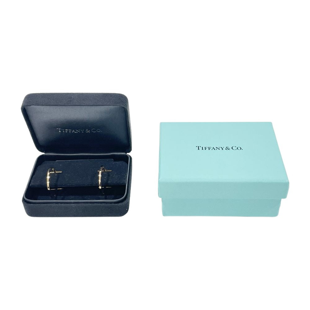 TIFFANY&Co.(ティファニー) Tワイヤー フープ ミディアム ピアス K18イエローゴールド レディース【中古】20241207