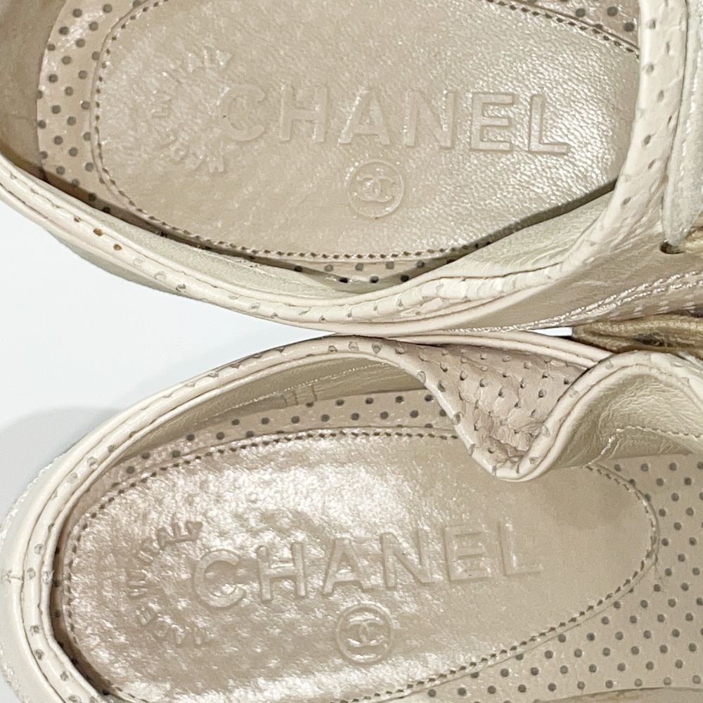 CHANEL(シャネル) サイズ36 (JP23cm程度) ココマーク パンチング 靴 シューズ スニーカー レザー/スエード レディース【中古AB】20241204