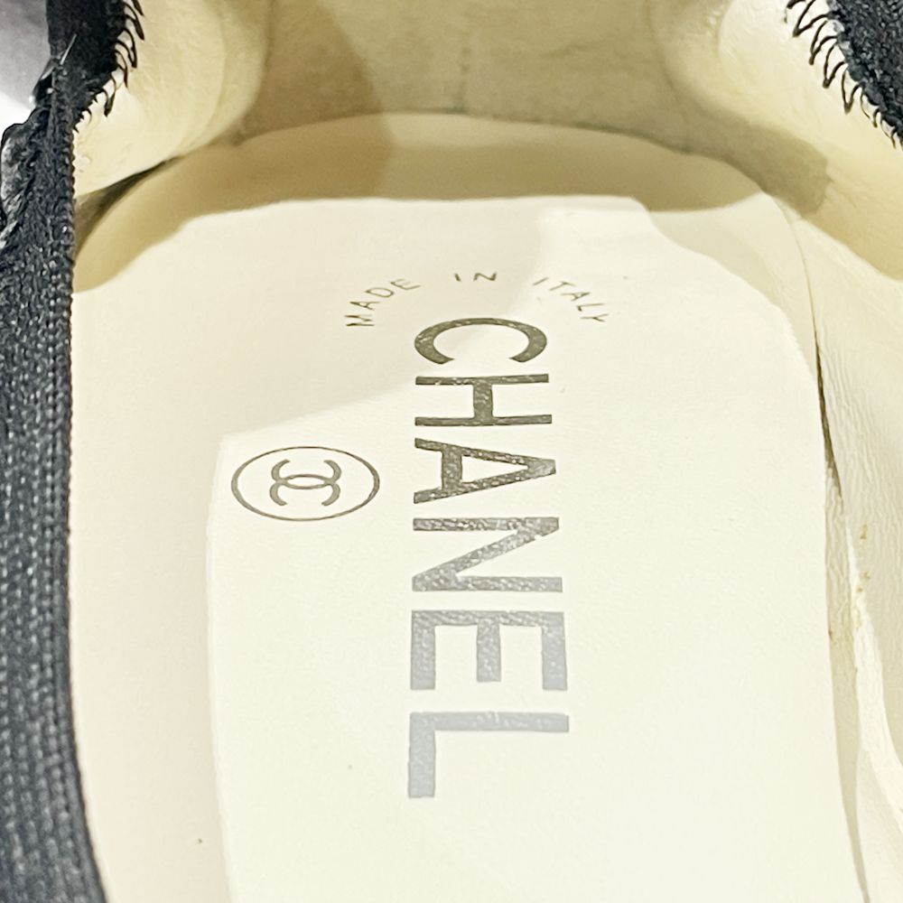 CHANEL(シャネル) サイズ35ハーフ バレエ 素材切替 ヒール5cm パンプス パテントレザー/レザー レディース【中古AB】20241205