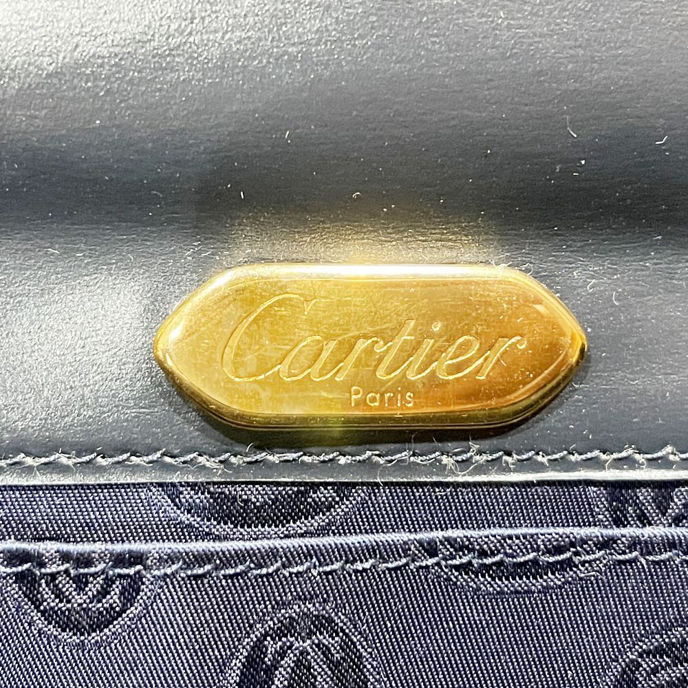 CARTIER(カルティエ) サファイアライン ヴィンテージ チェーン ショルダーバッグ レザー レディース【中古A】20241207