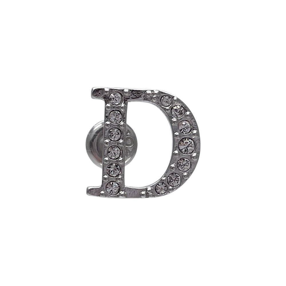 Dior(ディオール) CD ロゴ ラインストーン キラキラ ピアス メタル/ ユニセックス【中古A】20241209