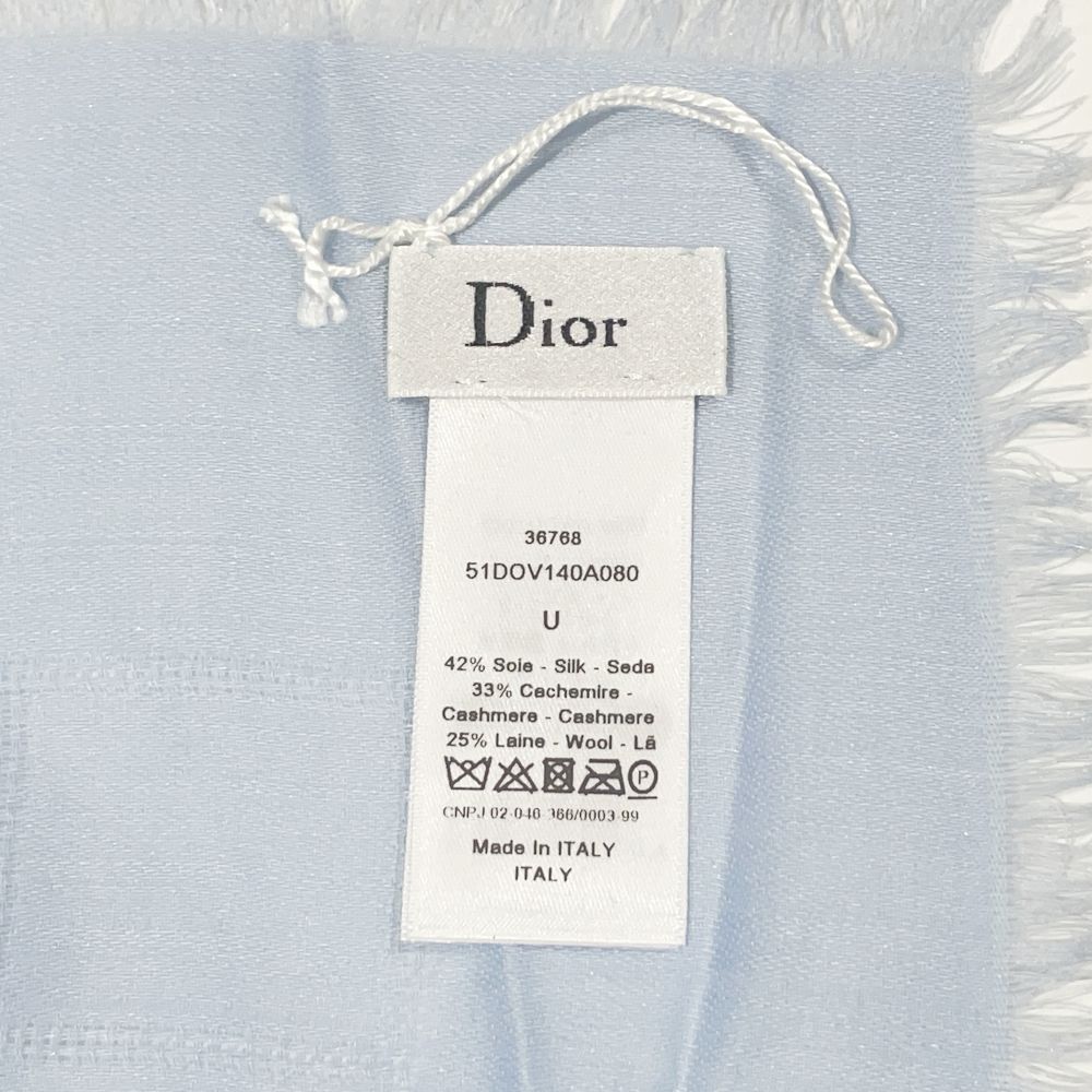 Dior(ディオール) 140cm×140cm 大判 カナージュ柄 ジャガード ショール ストール スカーフ カシミヤ/シルク ユニセックス【新古品SA】20241219