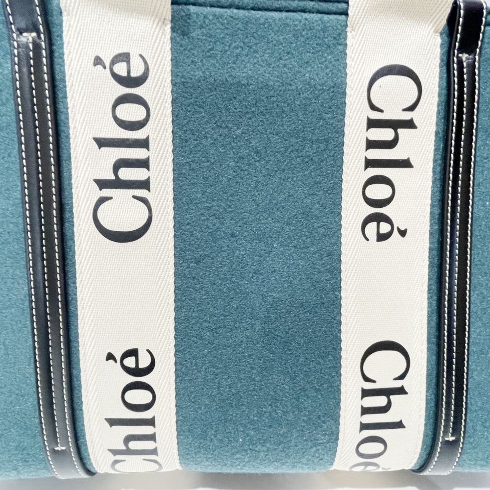 Chloe(クロエ) 定番 人気 ウッディ ミディアム CHC21WS383F37 トートバッグ フェルト/レザー レディース【中古A】20241221