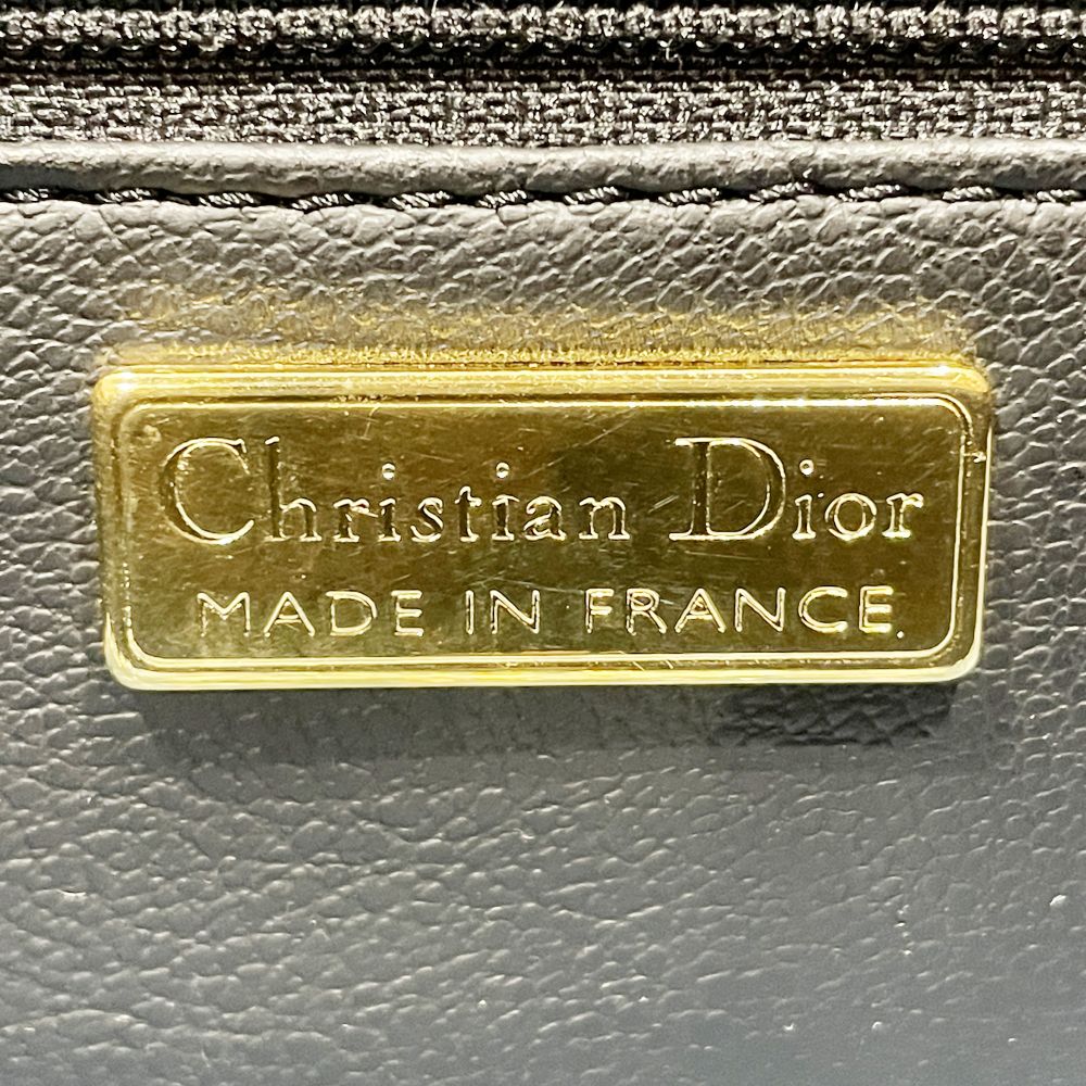 Christian Dior(クリスチャンディオール) CDロゴ カナージュ 台形型 ヴィンテージ 斜め掛け ショルダーバッグ レザー レディース【中古AB】20241221