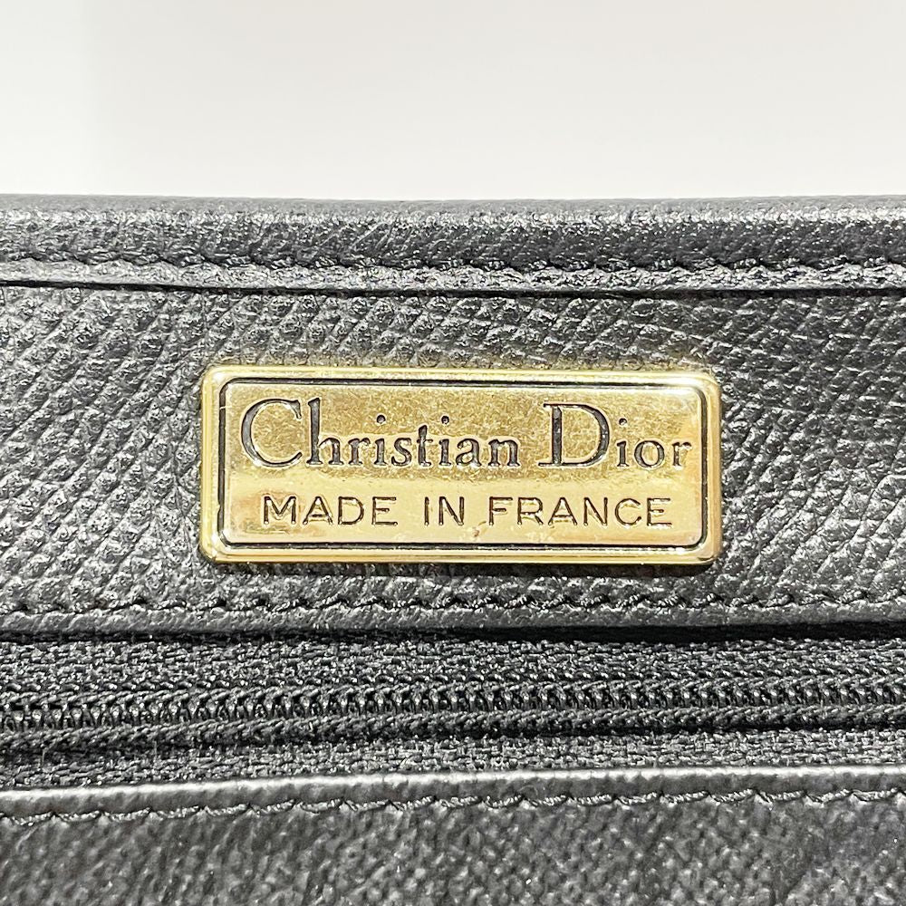 Christian Dior(クリスチャンディオール) ハニカム 巾着 ポーチ付き ヴィンテージ 斜め掛け ショルダーバッグ PVC/レザー レディース【中古B】20241221