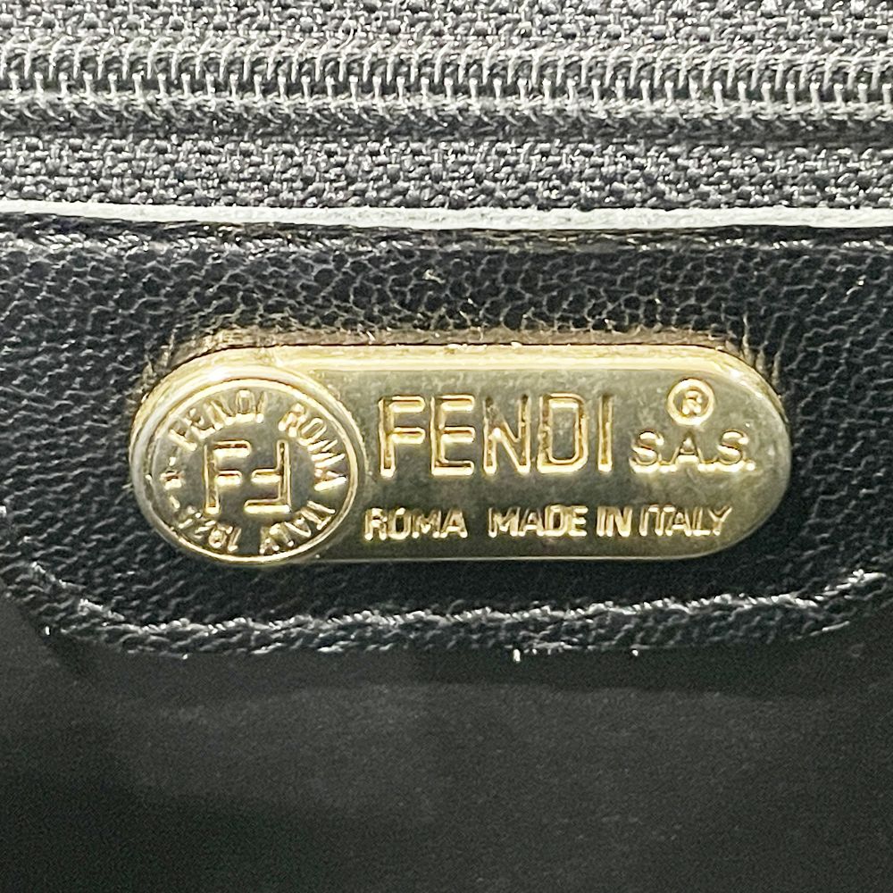 FENDI(フェンディ) ロゴ トップハンドル 2WAY ヴィンテージ ハンドバッグ レザー レディース【中古B】20241218