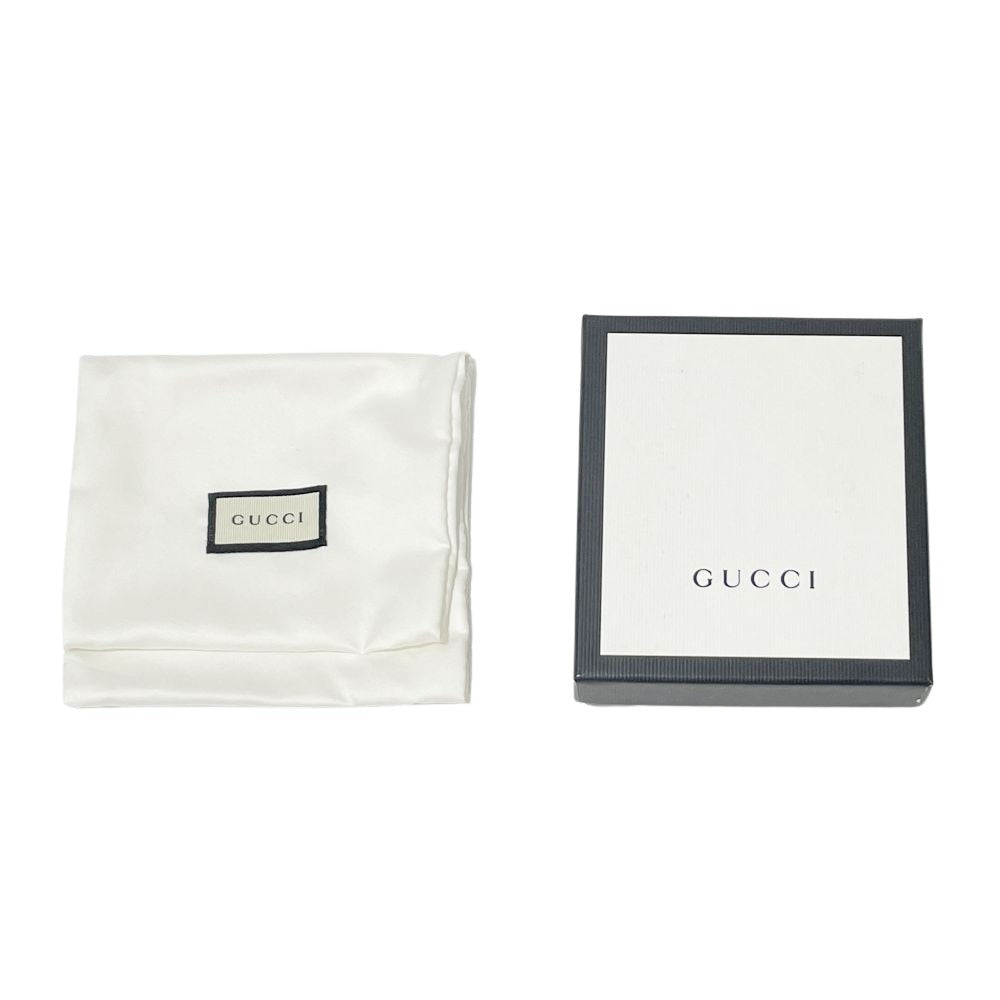 GUCCI(グッチ) シグネチャー GG タグ キーホルダー チャーム キーリング シマレザー/メタル ユニセックス【中古A】20241222