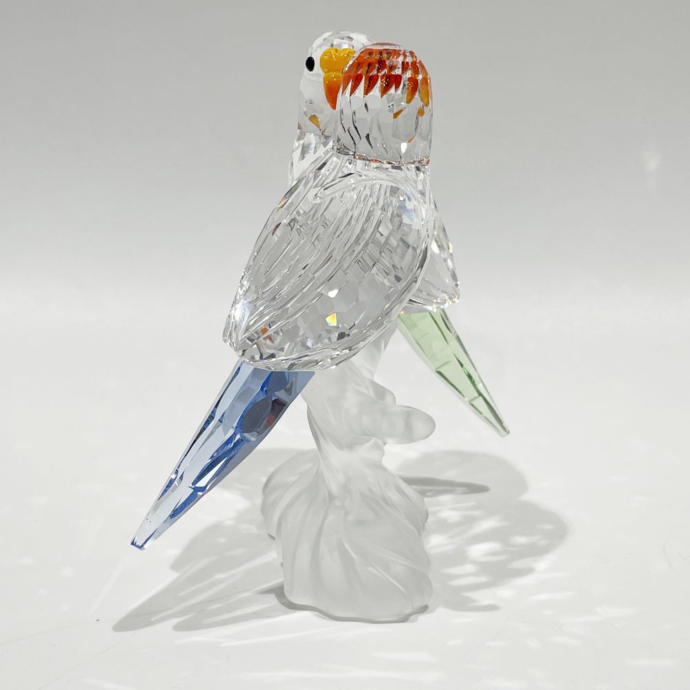 SWAROVSKI(スワロフスキー) 8cm×8cm セキセイインコ 鳥 budgie フィギュリン アニマル 置物 フィギュア ガラス/ ユニセックス【中古A】20241222