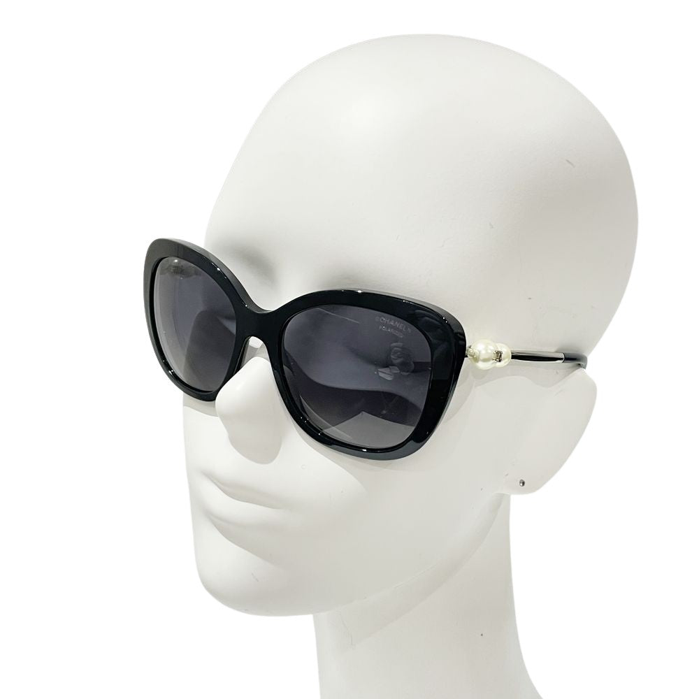 CHANEL(シャネル) ココマーク polarized パール オーバーサイズ 偏光レンズ 5339-H サングラス プラスチック/メタル レディース【中古A】20241222