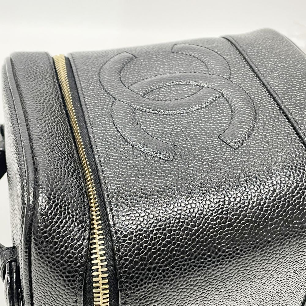 CHANEL(シャネル) ココマーク 縦型 バニティ ゴールド金具 ハンドバッグ キャビアスキン レディース【中古AB】20241222