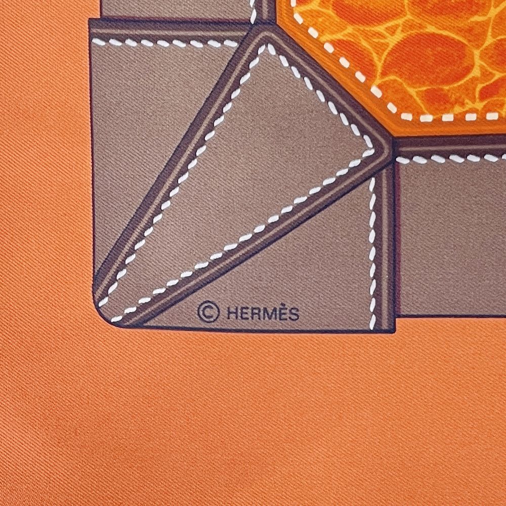 HERMES(エルメス) カレ90 TOUT CUIR すべて革 レザー製品 ヴィンテージ スカーフ シルク ユニセックス【中古A】20241226