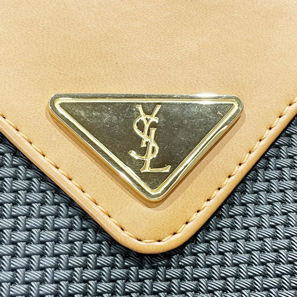 YVES SAINT LAURENT(イヴ・サンローラン) YSL ロゴプレート ヴィンテージ ハンドバッグ PVC/レザー レディース【中古AB】20241222