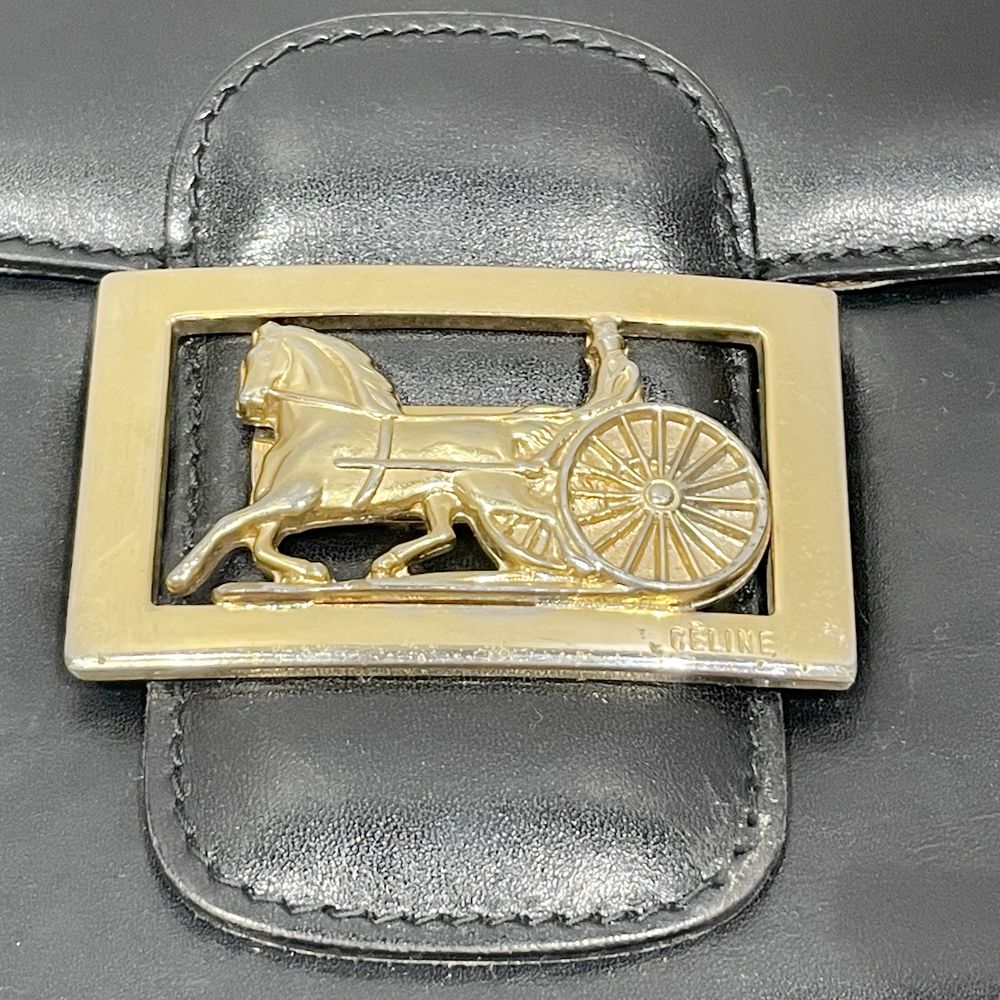 CELINE(セリーヌ) 馬車金具 ヴィンテージ 肩掛け ショルダーバッグ レザー レディース【中古B】20250108