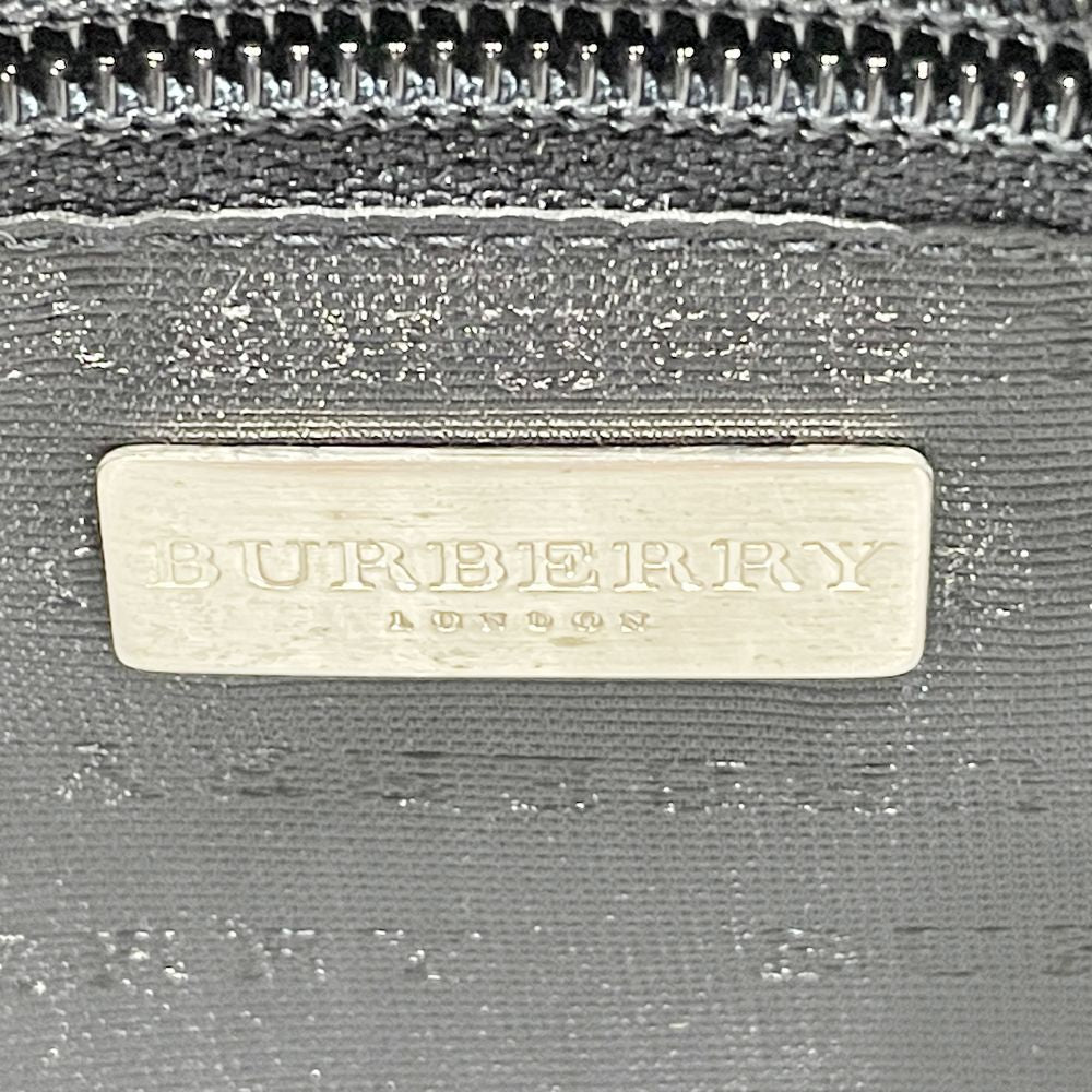 BURBERRY(バーバリー) ロンドン ロゴ プレート チェック 肩掛け ショルダーバッグ PVC/レザー レディース【中古AB】20241225