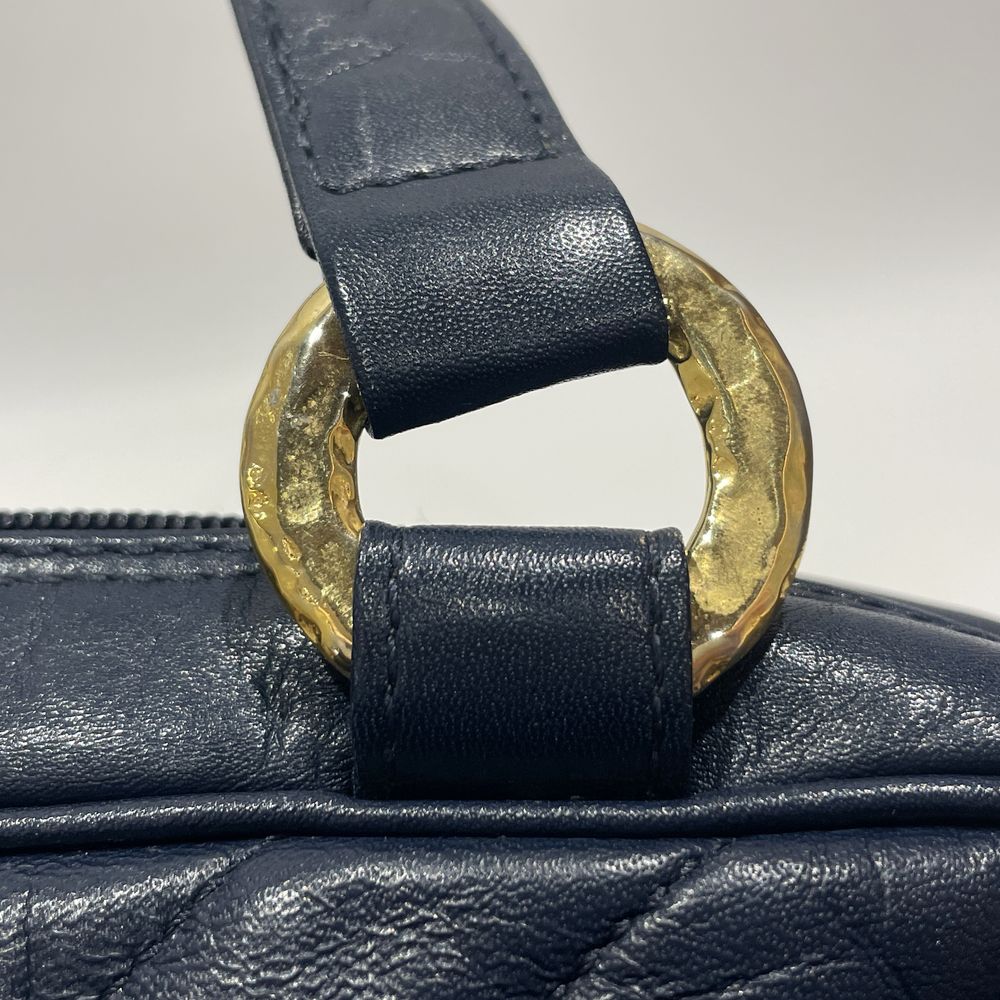 YVES SAINT LAURENT(イヴ・サンローラン) Yライン キルティング G金具 ヴィンテージ ハンドバッグ レザー レディース【中古AB】20241224