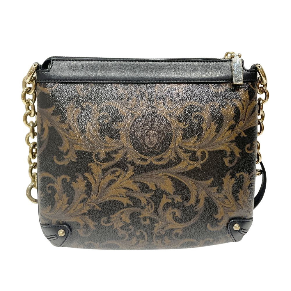 VERSACE(ヴェルサーチ) メデューサ プリント チェーン 斜め掛け ショルダーバッグ PVC/レザー ユニセックス【中古AB】20250108