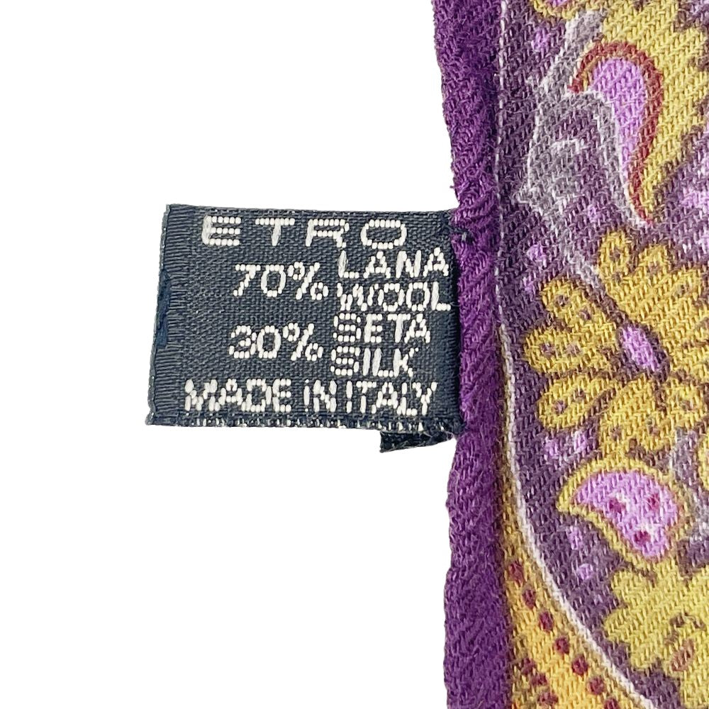 ETRO(エトロ) ペイズリー 116㎝×33㎝ スカーフ ショール マフラー ストール ウール/シルク ユニセックス【中古A】20250109