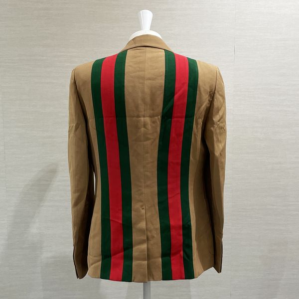 GUCCI Sherry Line Be Michele 2 Button 7-50R Tailored Jacket/Outer Material: 51% Wool, 49% Silk Embroidered Area 1: 100% Polyester Embroidered Area 2: 100% Rayon Outer Material: 100% Rayon Sleeve Lining: 100% Cupro Men's [Used AB] 20231114
