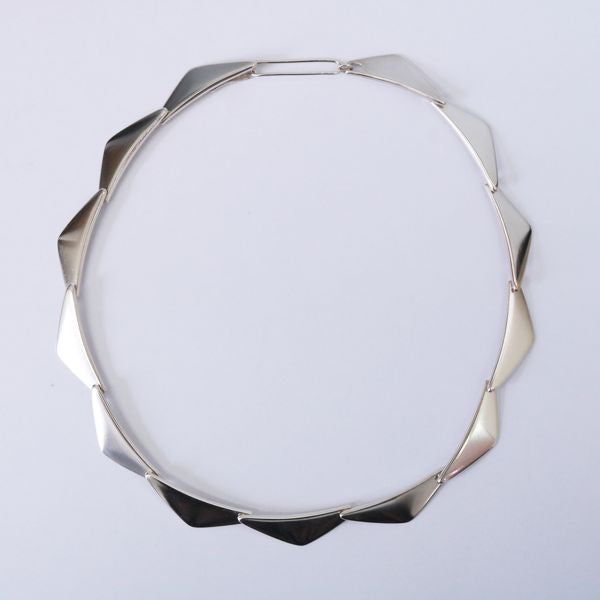 Georg Jensen PEAK Triangle 13 Link Necklace Silver 925 Unisex [Used B] 20221004