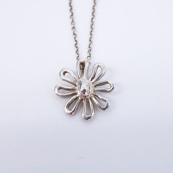 TIFFANY&amp;Co. Paloma Picasso Daisy Flower Necklace Silver 925 Women's [Used B] 20221013