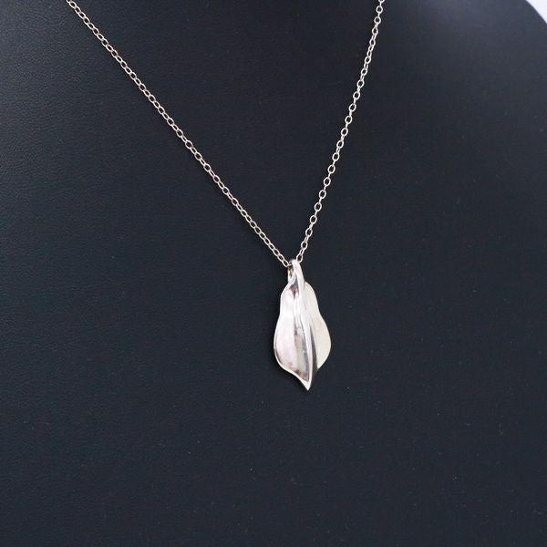 TIFFANY&amp;Co. Leaf Motif Necklace Silver 925 Women's [Used B] 20221017