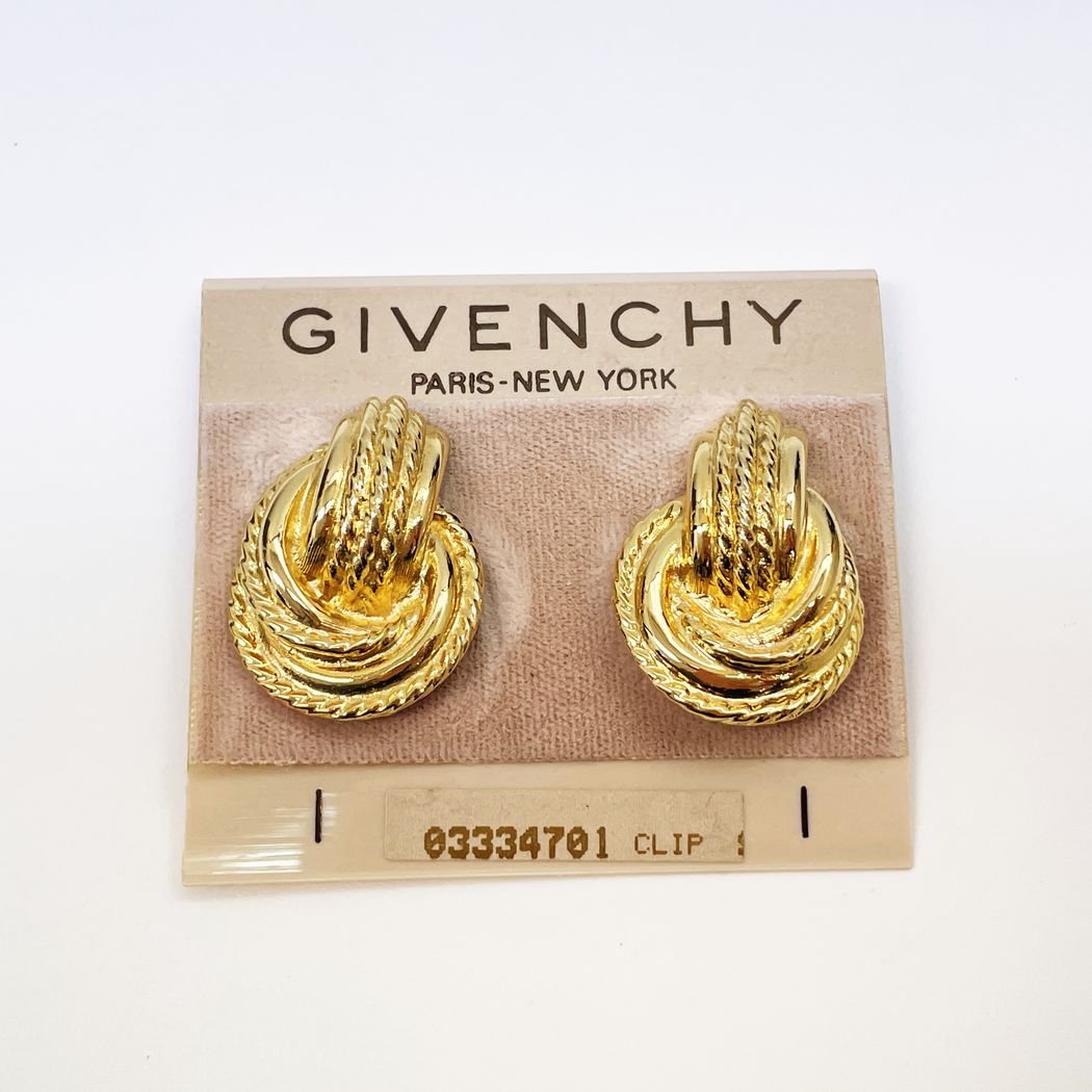 GIVENCHY Twist Vintage Earrings GP Women's [Used AB] 20230202
