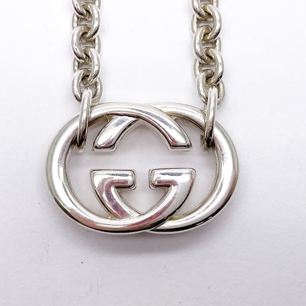 GUCCI Interlocking G Necklace Silver 925 Men's [Used B] 20230509