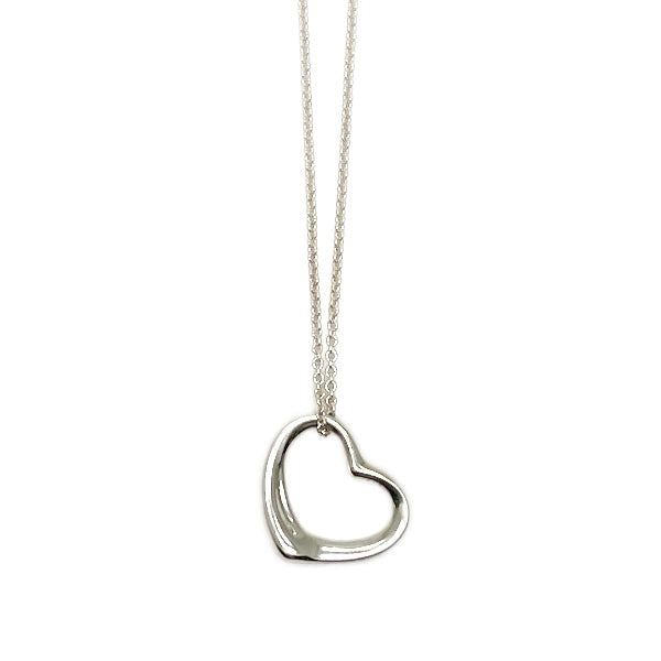 TIFFANY&amp;Co. Open Heart Elsa Peretti Necklace 925 Silver Women's [Used AB] 20230509