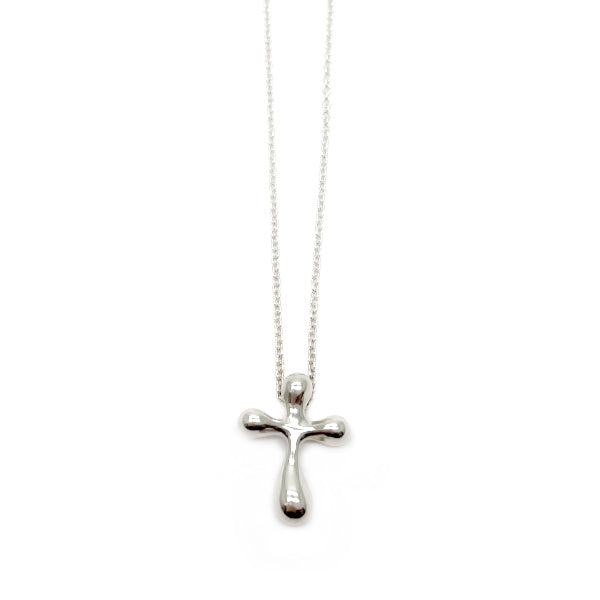 TIFFANY&amp;Co. Elsa Peretti Cross Mini Necklace Silver 925 Women's [Used B] 20230412