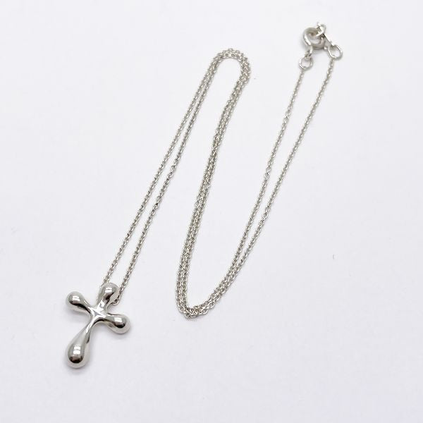 TIFFANY&amp;Co. Elsa Peretti Cross Mini Necklace Silver 925 Women's [Used B] 20230412