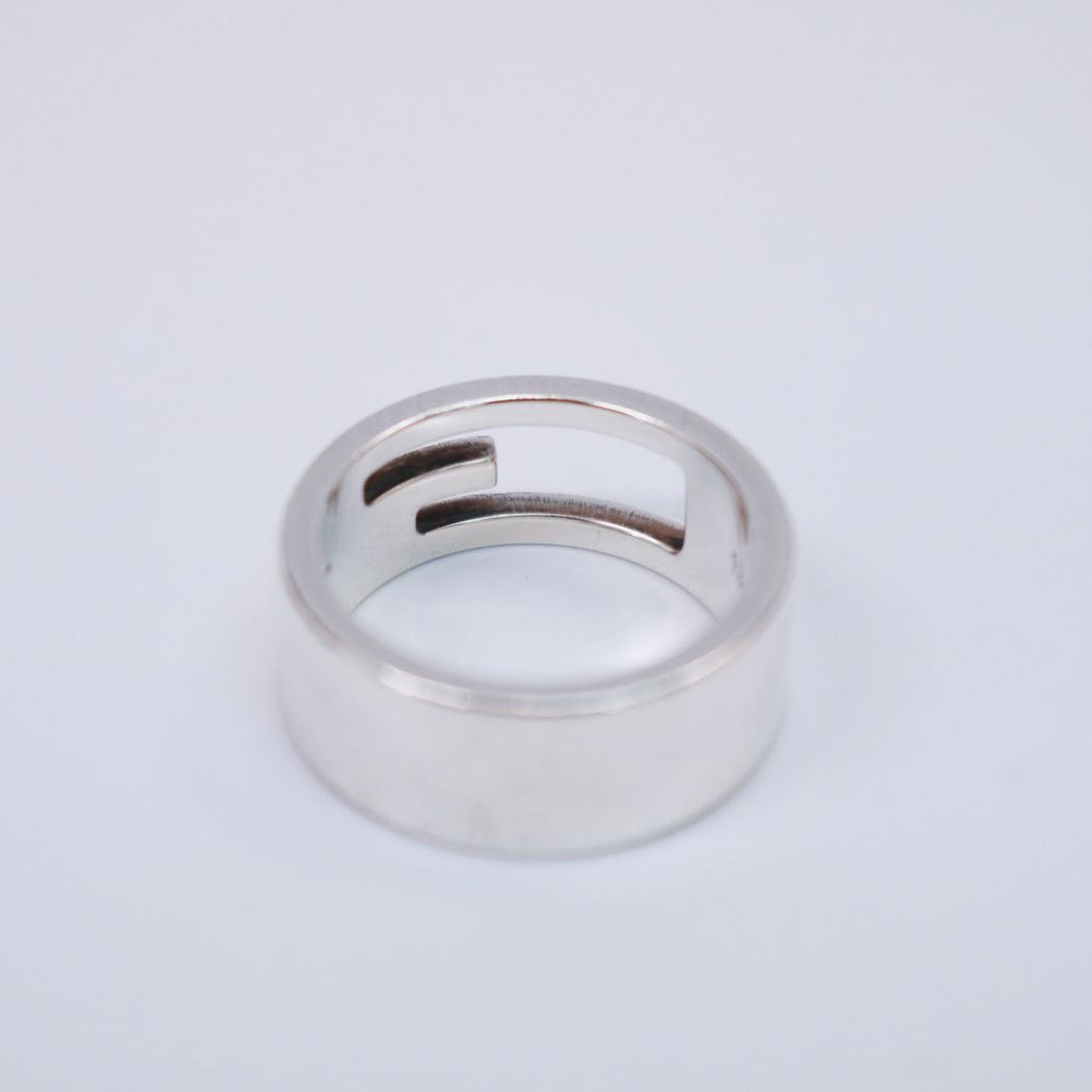 GUCCI G ring size 12.5 ring silver 925 unisex [Used B] 20221104