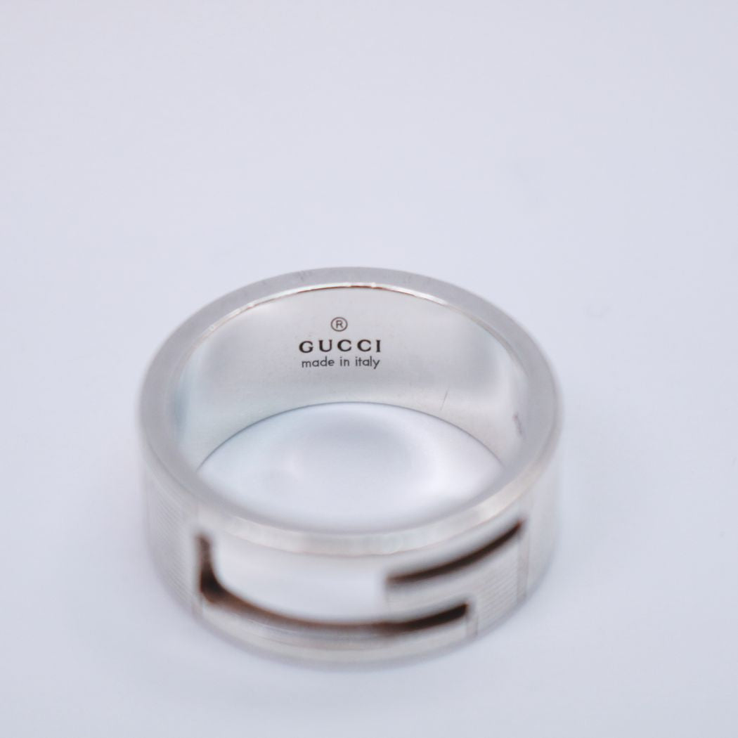 GUCCI G 戒指尺寸 12.5 戒指 银 925 男女通用 [二手 B] 20221104